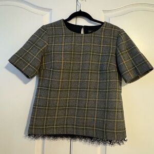 Banana Republic Women’s Plaid Wool Top